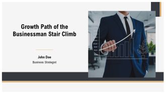 Growth Path Of The Businessman Stair Climb PPT Sample AT