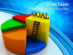 Growth pics of bar graphs templates goal pie chart concept business ppt powerpoint