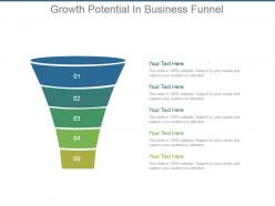 Growth potential in business funnel ppt background images