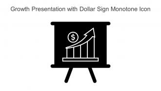Growth Presentation With Dollar Sign Monotone Icon In Powerpoint Pptx Png And Editable Eps Format
