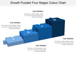 Growth puzzled four stages colour chart