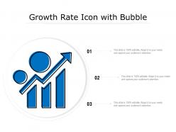 Growth rate icon with bubble