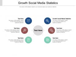 Growth social media statistics ppt powerpoint presentation styles gridlines cpb