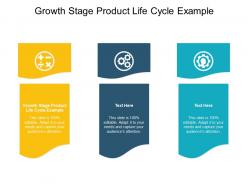Growth stage product life cycle example ppt powerpoint presentation diagram graph charts cpb