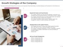 Growth strategies of the company pitch deck raise grant funds public corporations ppt tips