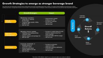 Growth Strategies To Emerge As Stronger Beverage Brand Stages Of Product Lifecycle Management