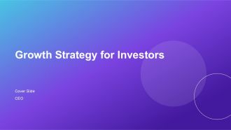 Growth Strategy For Investors PPT Outline AT Growth Strategy For Investors PPT Outline AT