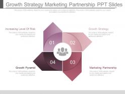 Growth strategy marketing partnership ppt slides
