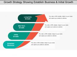 Growth strategy showing establish business and initial growth