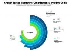 Growth target illustrating organization marketing goals