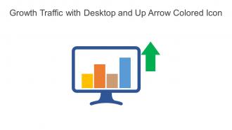 Growth Traffic With Desktop And Up Arrow Colored Icon In Powerpoint Pptx Png And Editable Eps Format