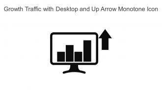 Growth Traffic With Desktop And Up Arrow Monotone Icon In Powerpoint Pptx Png And Editable Eps Format