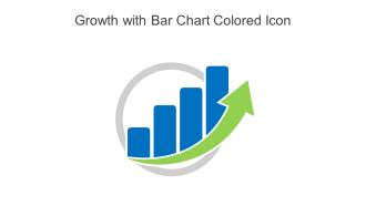 Growth With Bar Chart Colored Icon In Powerpoint Pptx Png And Editable Eps Format