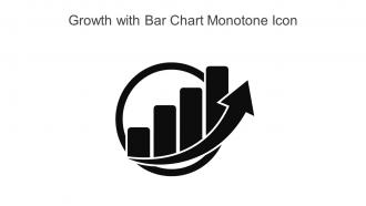 Growth With Bar Chart Monotone Icon In Powerpoint Pptx Png And Editable Eps Format