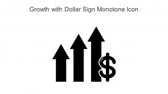 Growth With Dollar Sign Monotone Icon In Powerpoint Pptx Png And Editable Eps Format