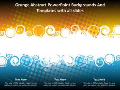 Grunge abstract powerpoint backgrounds and templates with all slides