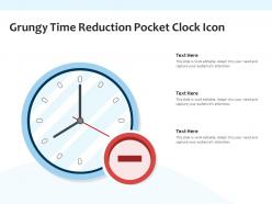 Grungy time reduction pocket clock icon