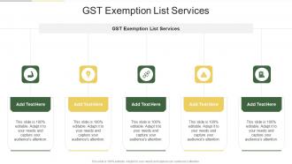 GST Exemption List Services In Powerpoint And Google Slides Cpb
