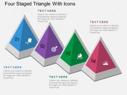 Gt four staged triangle with icons flat powerpoint design