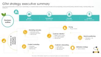 GTM Strategy Executive Summary Cleantech Startup Go To Market Strategy GTM SS