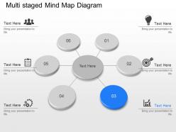 Gu multi staged mind map diagram powerpoint template