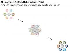 11110657 style circular hub-spoke 6 piece powerpoint presentation diagram infographic slide