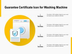 Guarantee Certificate Icon For Washing Machine