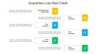 Guarantee Loan Bad Credit Ppt Powerpoint Presentation Professional File Formats Cpb