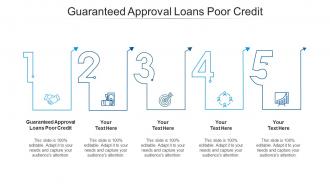 Guaranteed approval loans poor credit ppt powerpoint presentation visual aids outline cpb