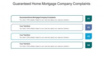 Guaranteed home mortgage company complaints ppt powerpoint presentation outline cpb