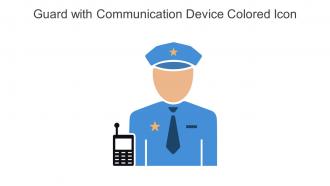 Guard With Communication Device Colored Icon In Powerpoint Pptx Png And Editable Eps Format