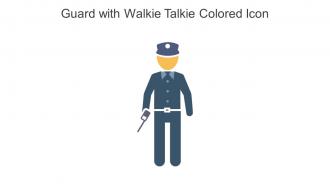 Guard With Walkie Talkie Colored Icon In Powerpoint Pptx Png And Editable Eps Format