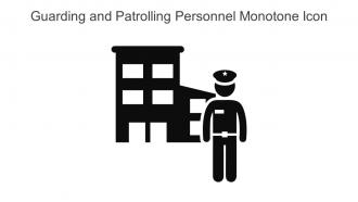 Guarding And Patrolling Personnel Monotone Icon In Powerpoint Pptx Png And Editable Eps Format