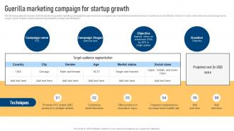 Guerilla Marketing Campaign For Startup Effective Marketing Strategies For Bootstrapped Strategy SS V