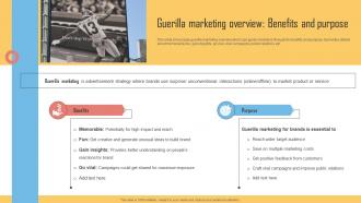 Guerilla Marketing Overview Benefits And Purpose Using Viral Networking