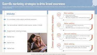 Guerrilla Marketing Strategies To Drive Brand Incorporating Influencer Marketing In WOM Marketing MKT SS V