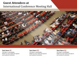 Guest attendees at international conference meeting hall