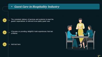 Guest Care In Hospitality Industry Training Ppt