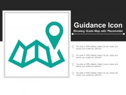 Guidance icon showing guide map with placeholder