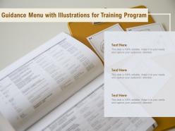 Guidance menu with illustrations for training program