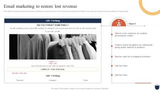 Guide For Clothing Ecommerce Email Marketing To Restore Lost Revenue
