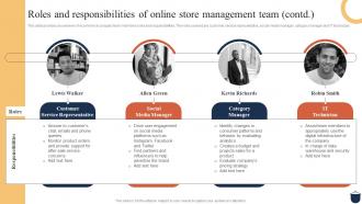Guide For Clothing Ecommerce Roles And Responsibilities Of Online Store Management Team Professional Informative