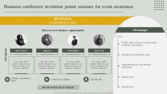 Guide For Effective Event Marketing Business Conference Invitation Poster Sessions For Event Awareness
