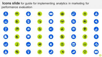 Guide For Implementing Analytics In Marketing For Performance Evaluation MKT CD V Pre-designed Graphical