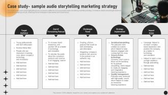 Guide For Implementing Storytelling Case Study Sample Audio Storytelling Marketing MKT SS V
