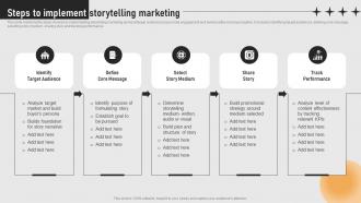 Guide For Implementing Storytelling Steps To Implement Storytelling Marketing MKT SS V