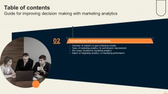 Guide For Improving Decision Making With Marketing Analytics MKT CD V Analytical Slides