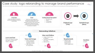 Guide For Managing Brand Effectively Case Study Logo Rebranding To Manage Brand Performance