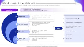 Guide For Tourism Marketing Plan Pinterest Strategies To Drive Website Traffic MKT SS V