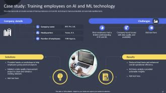 Guide For Training Employees On AI And Machine Learning Technology DTE CD Best Researched